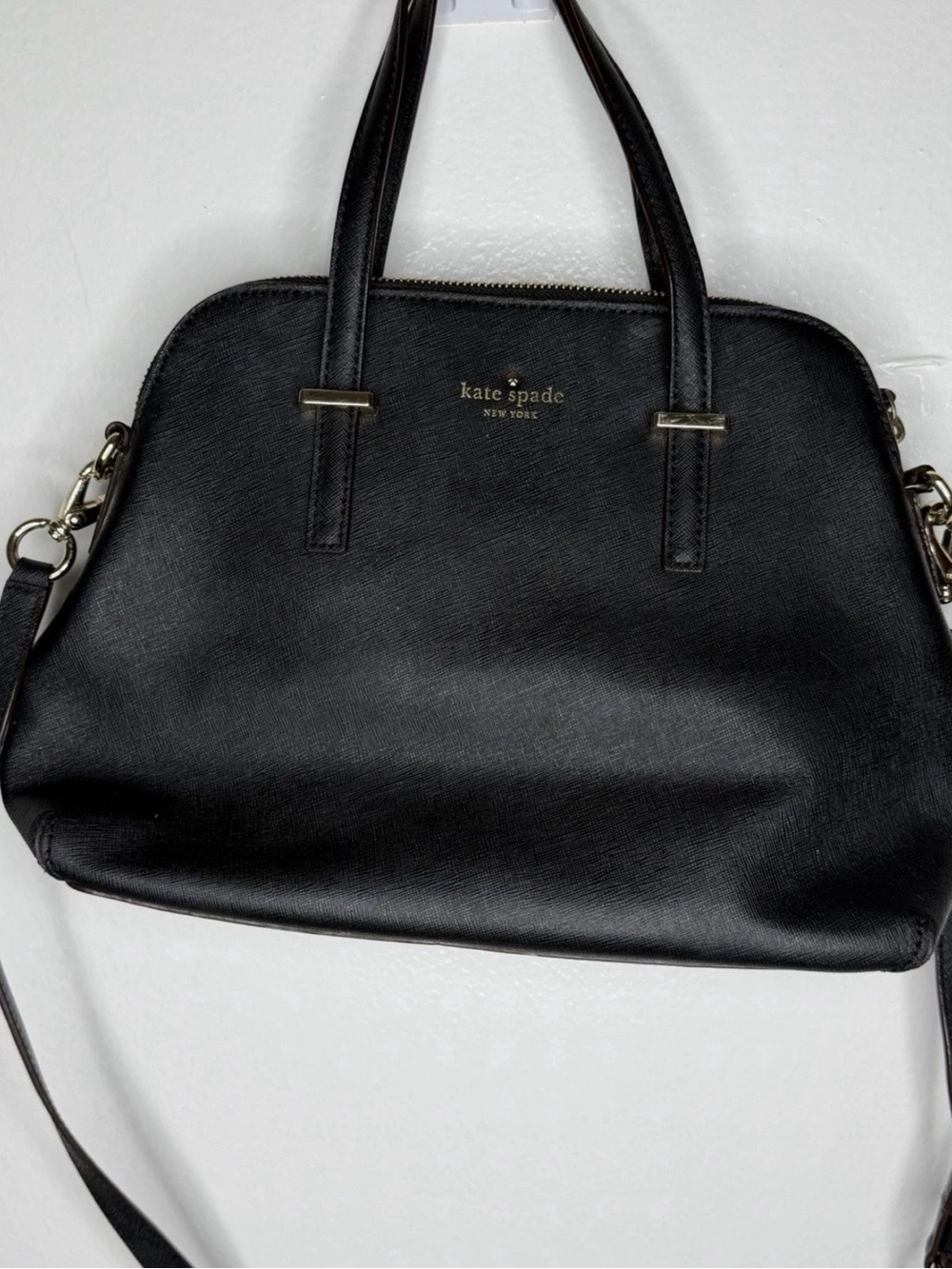 kate spade Black Leather Satchel with Gold Hardware - Picture 2 of 5